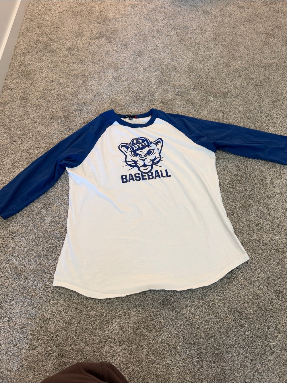 BYU Baseball raglan tee
